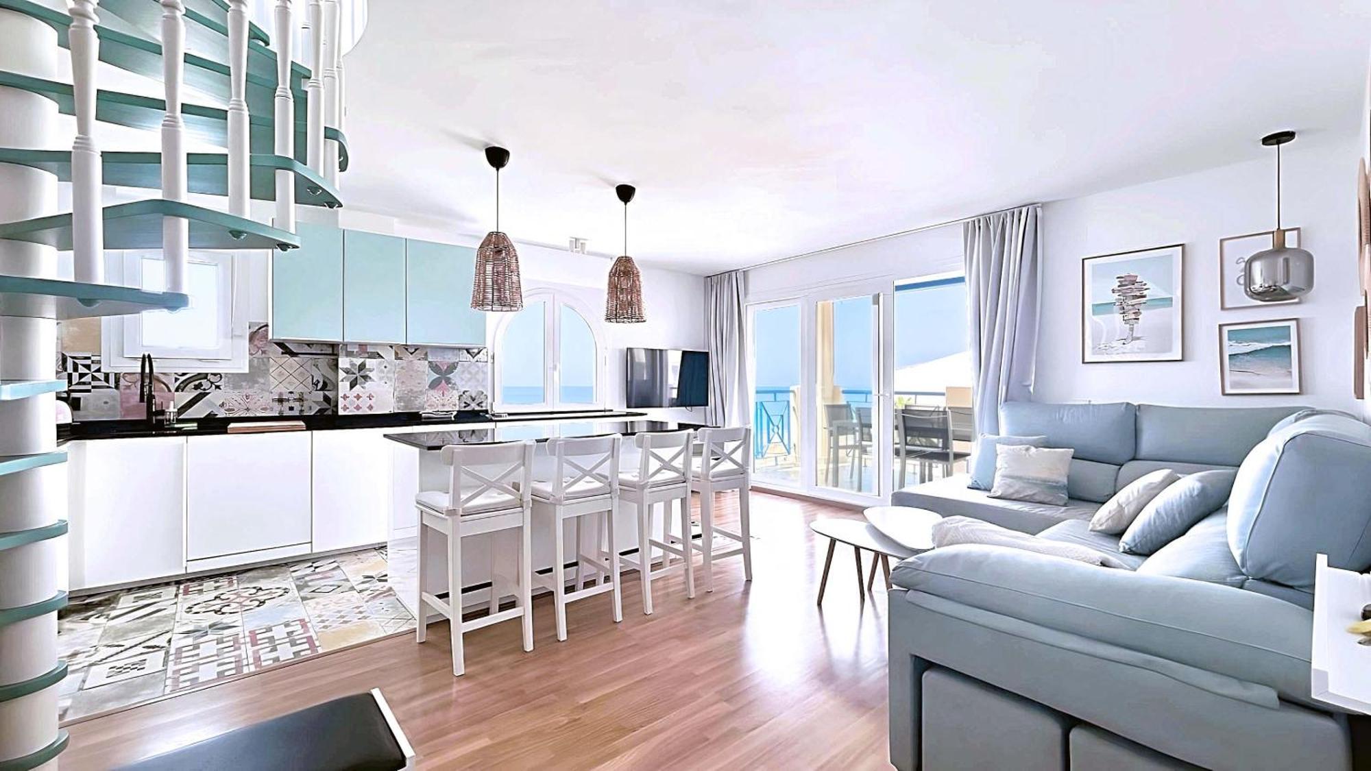 Atico De Albaida Duplex Frente Al Mar Apartment Morche Luaran gambar